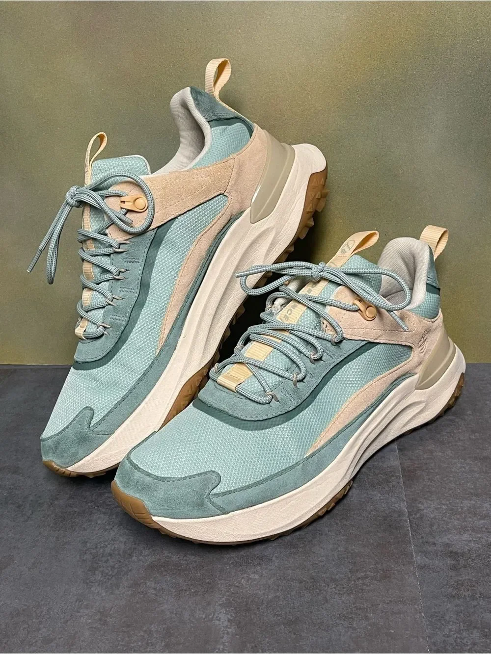 Timberland Motion Access Waterproof Women's Trail Sneakers Green/Tan Size 10